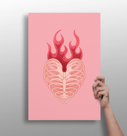 Love metal wall art print in matte aluminum finish