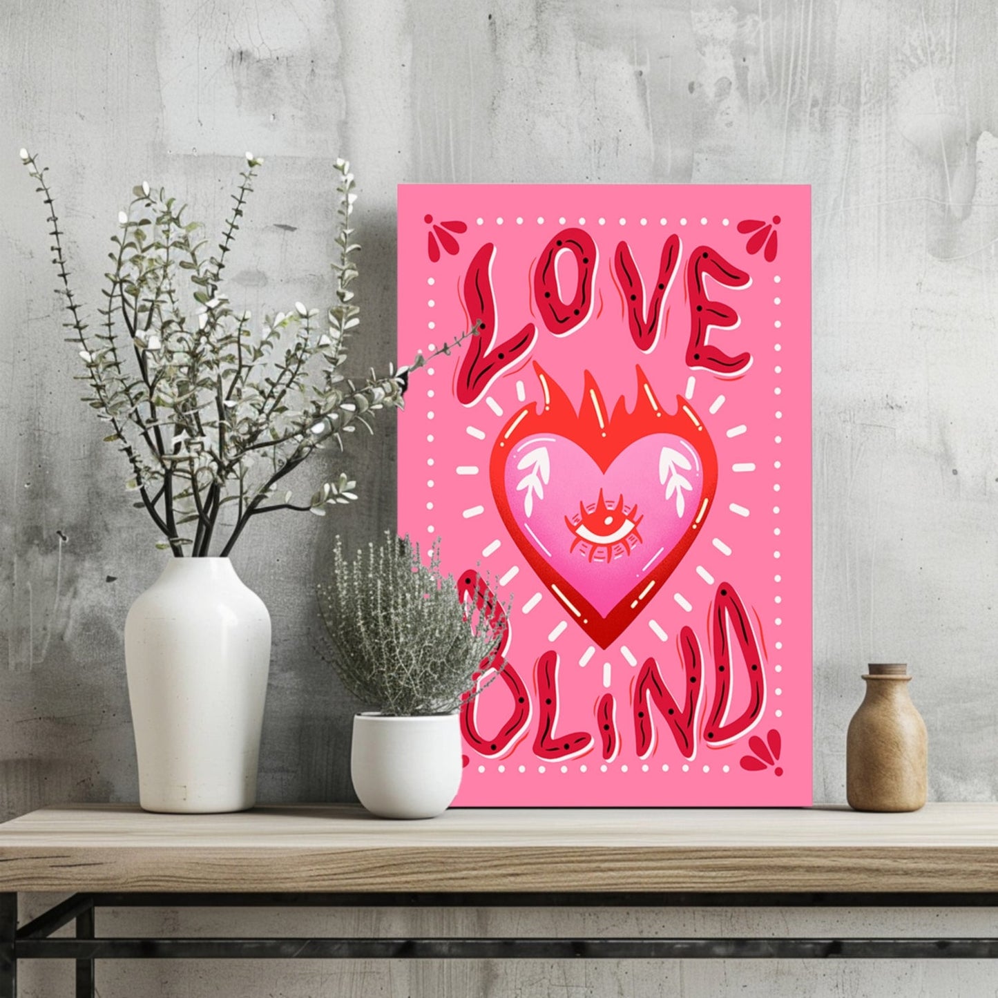 Love Blind Metal Wall Art