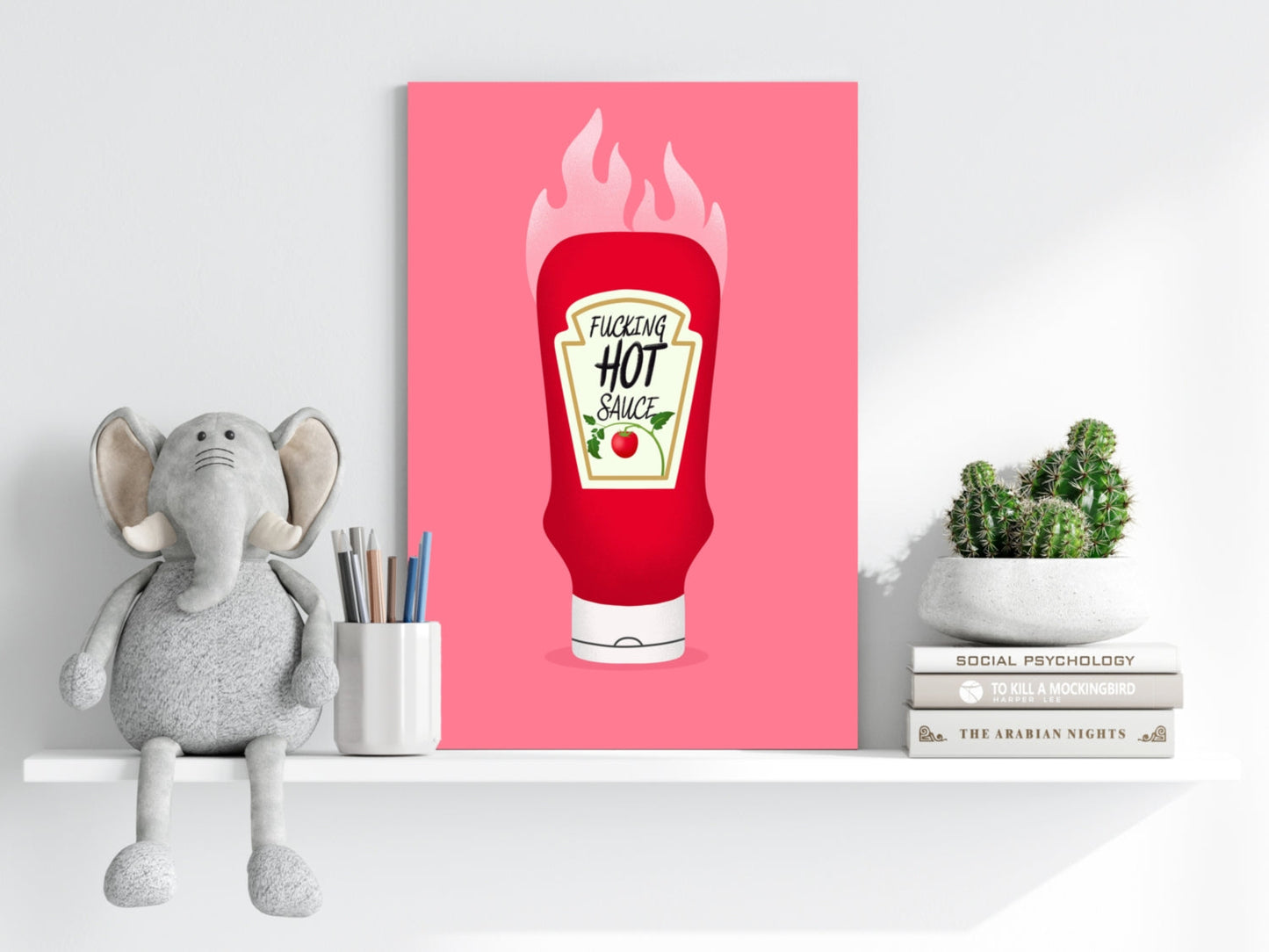 Hot Ketchup Metal Wall Art