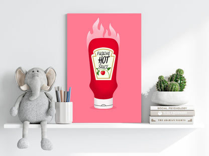 Hot Ketchup Metal Wall Art