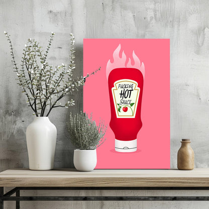 Hot Ketchup Metal Wall Art