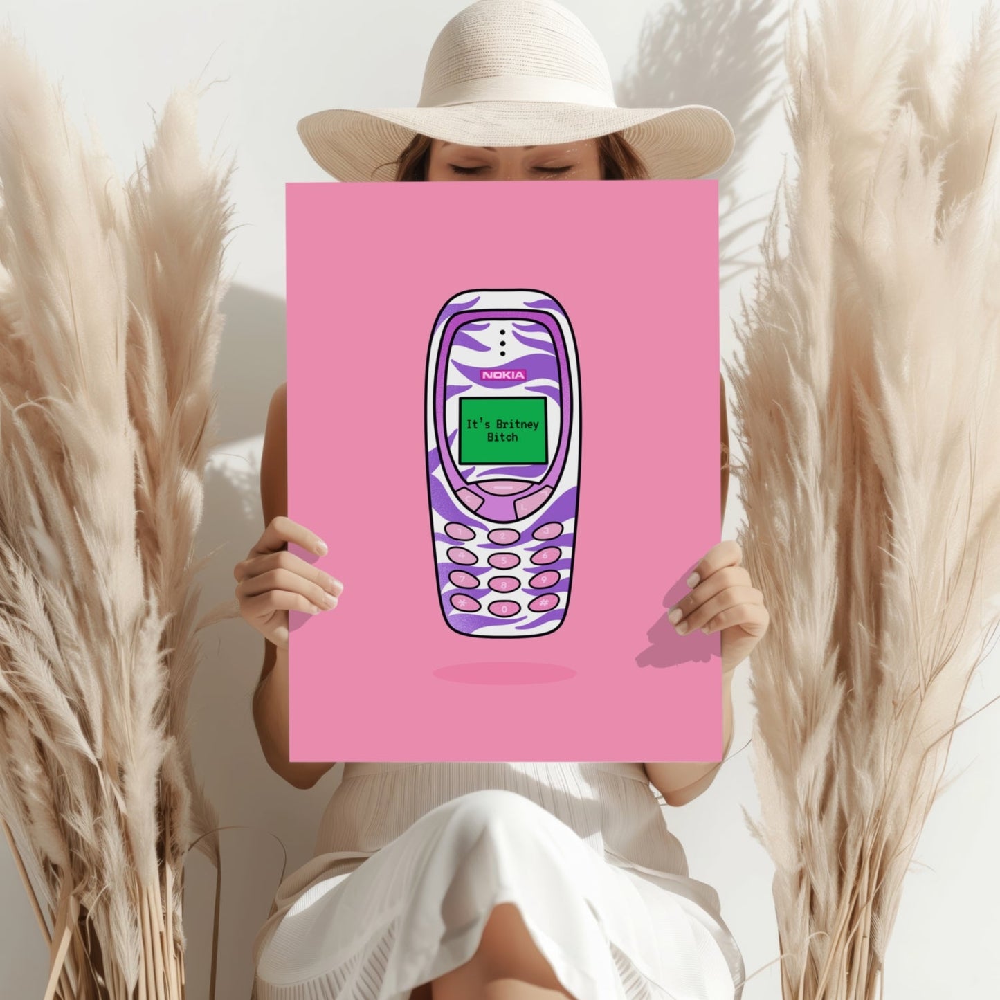 Retro Cell Phone Metal Wall Art