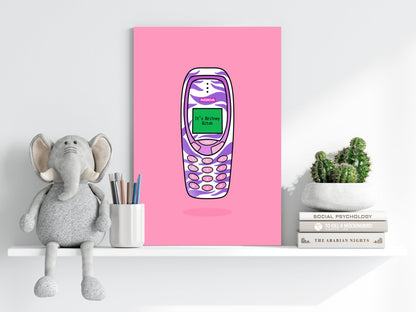 Retro Cell Phone Metal Wall Art