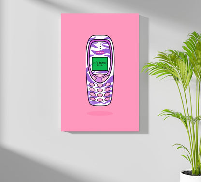 Retro Cell Phone Metal Wall Art