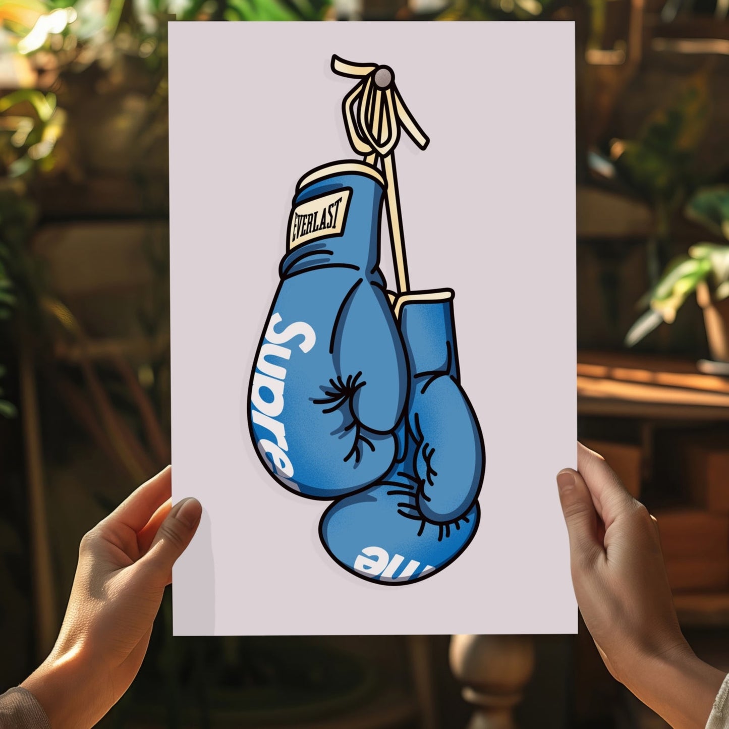 Boxing Gloves Aluminum Wall Art Print