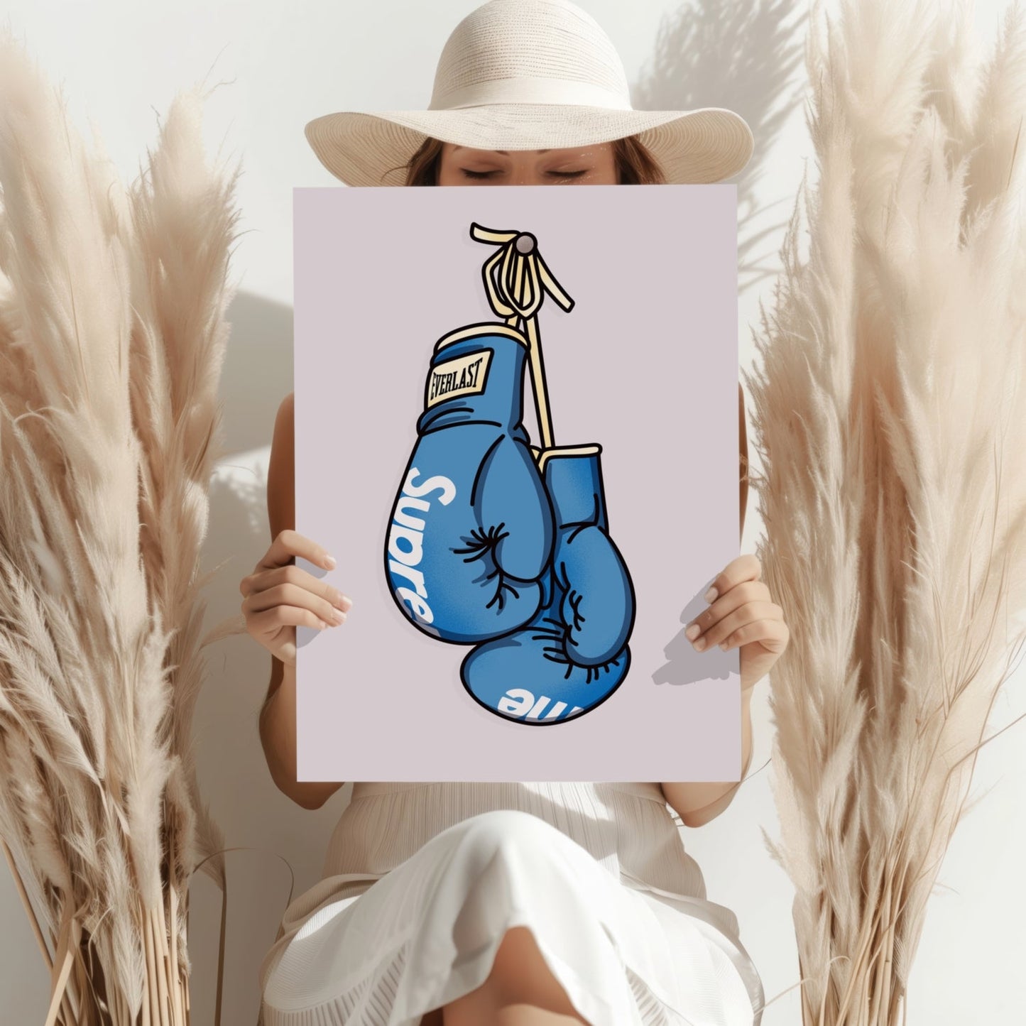 Boxing Gloves Aluminum Wall Art Print
