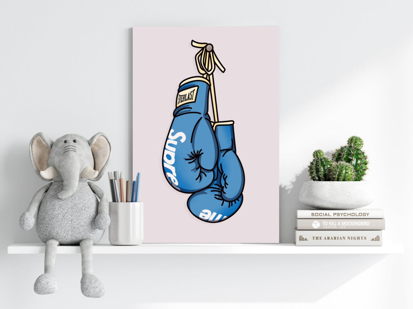 Boxing Gloves Aluminum Wall Art Print