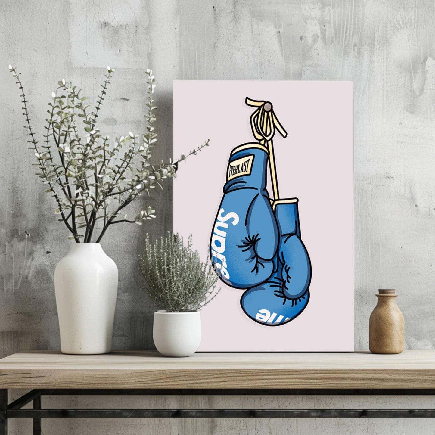 Boxing Gloves Aluminum Wall Art Print