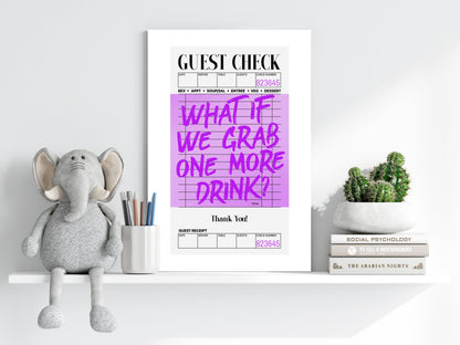 Guest Check Metal Wall Art
