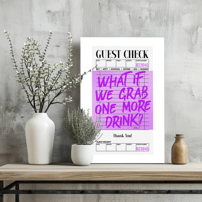 Guest Check Metal Wall Art