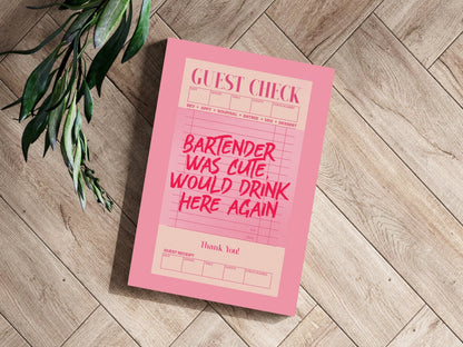 Guest Check Metal Wall Art