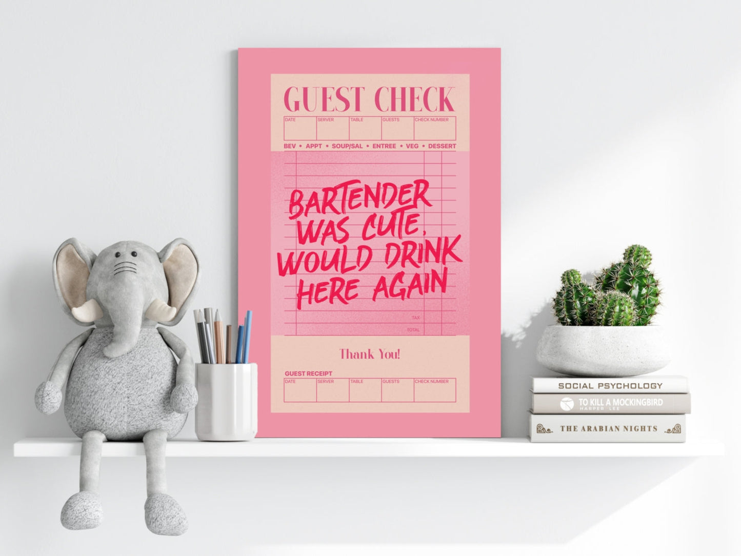 Guest Check Metal Wall Art
