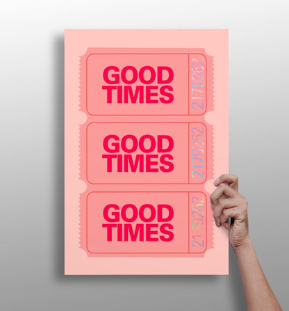 Good Times Retro metal wall art aluminum print