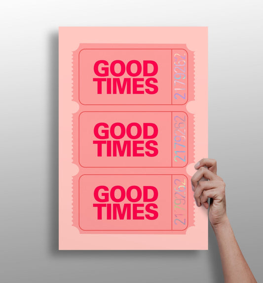 Good Times Retro metal wall art aluminum print