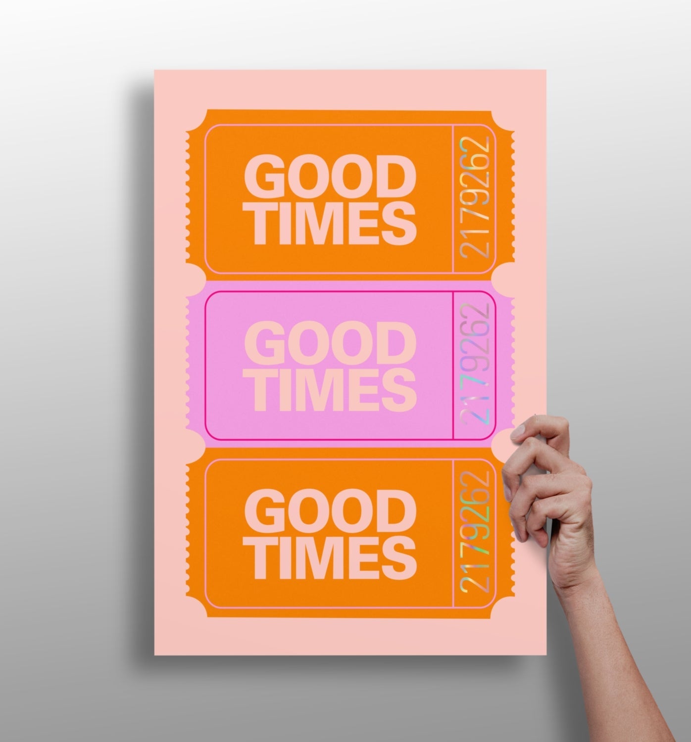Good Times Retro metal wall art print