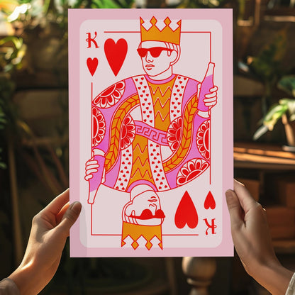 Heart King Metal Wall Art