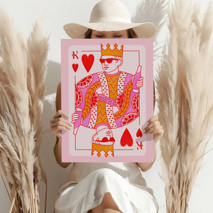 Heart King Metal Wall Art