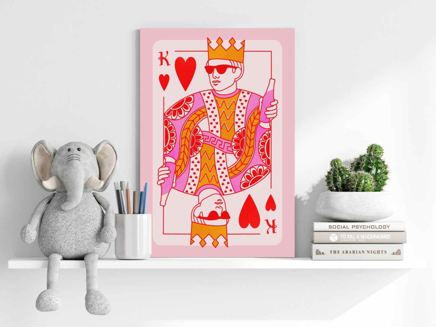 Heart King Metal Wall Art