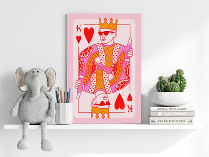 Heart King Metal Wall Art