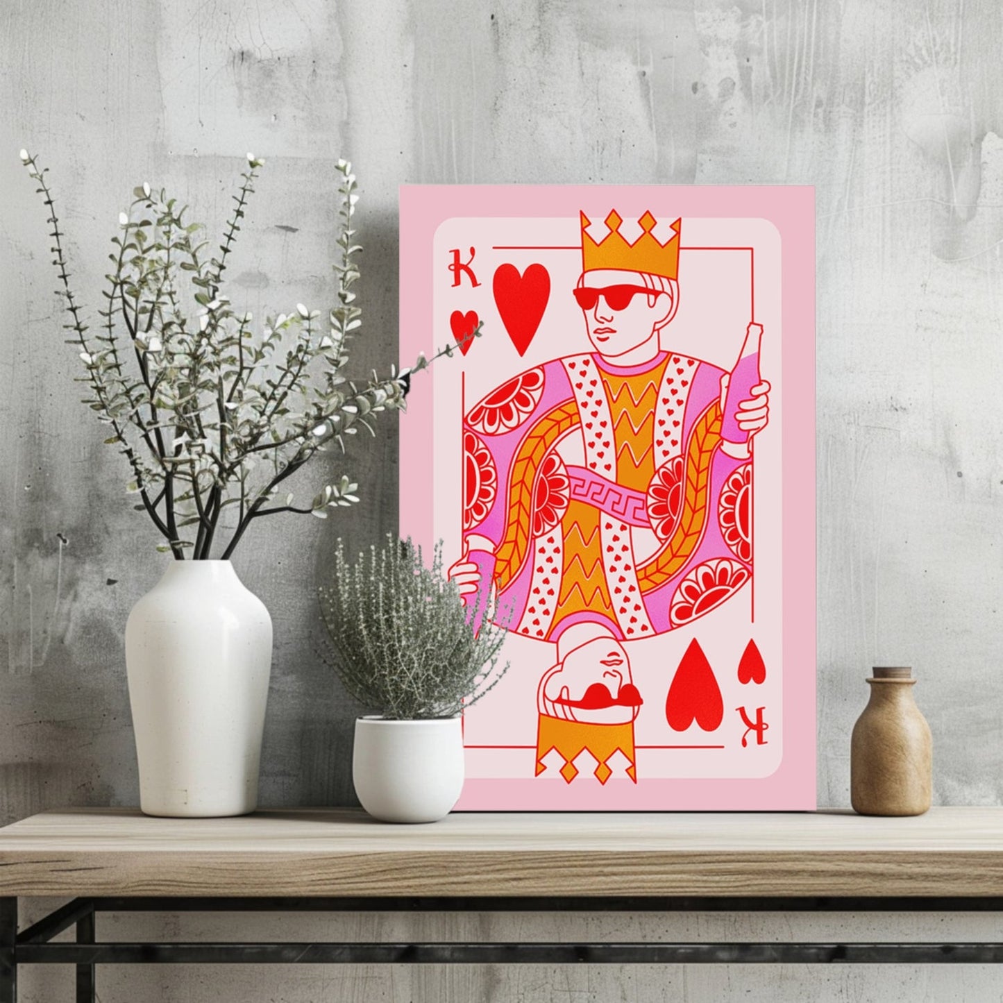 Heart King Metal Wall Art
