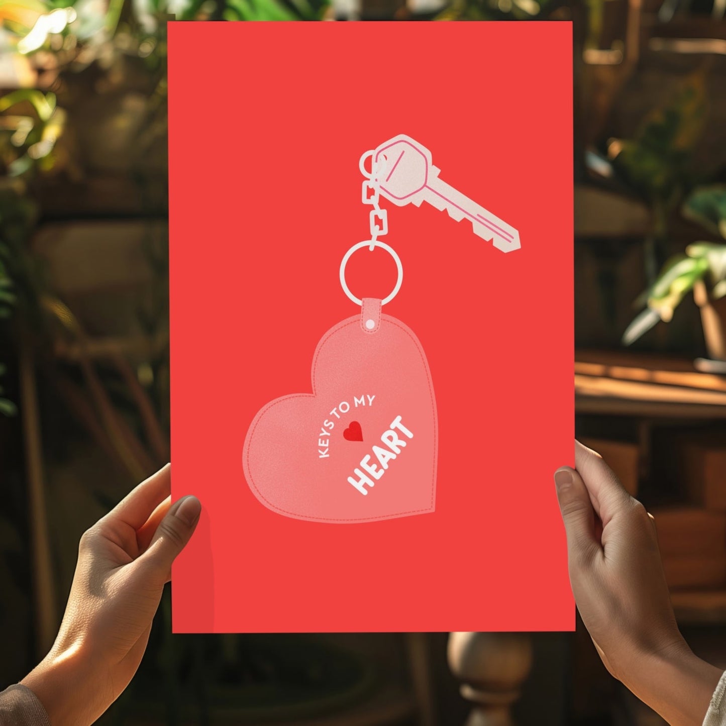 Key to Heart Metal Wall Art