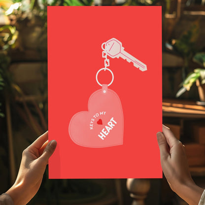 Key to Heart Metal Wall Art