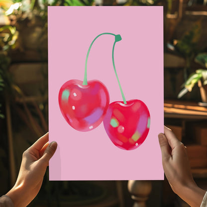 Cherry Metal Wall Art