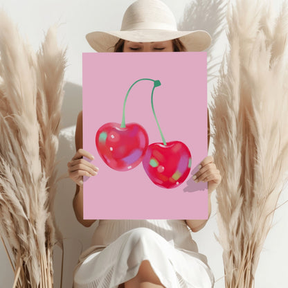 Cherry Metal Wall Art