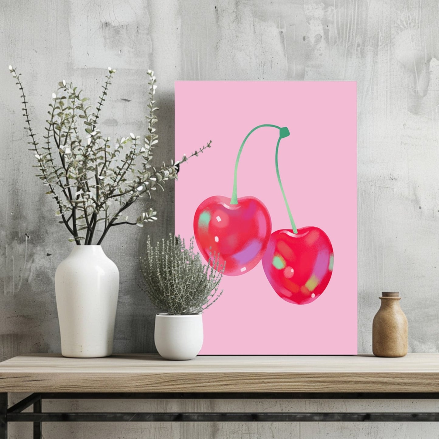 Cherry Metal Wall Art