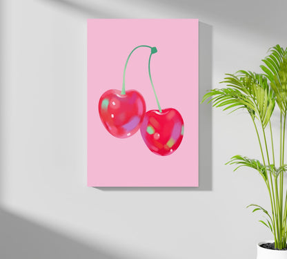 Cherry Metal Wall Art