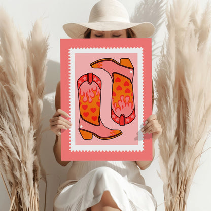 Cowboy Boots Metal Wall Art