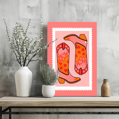Cowboy Boots Metal Wall Art