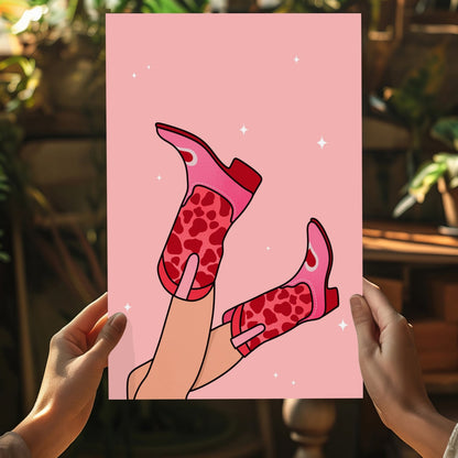 Lady Boots Metal Wall Art