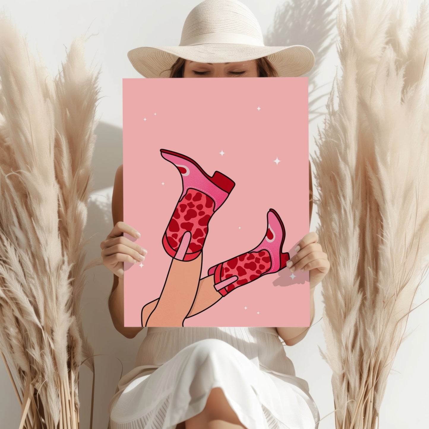 Lady Boots Metal Wall Art