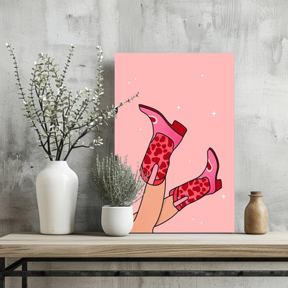 Lady Boots Metal Wall Art