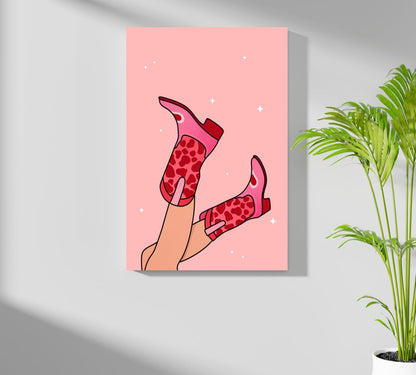 Lady Boots Metal Wall Art