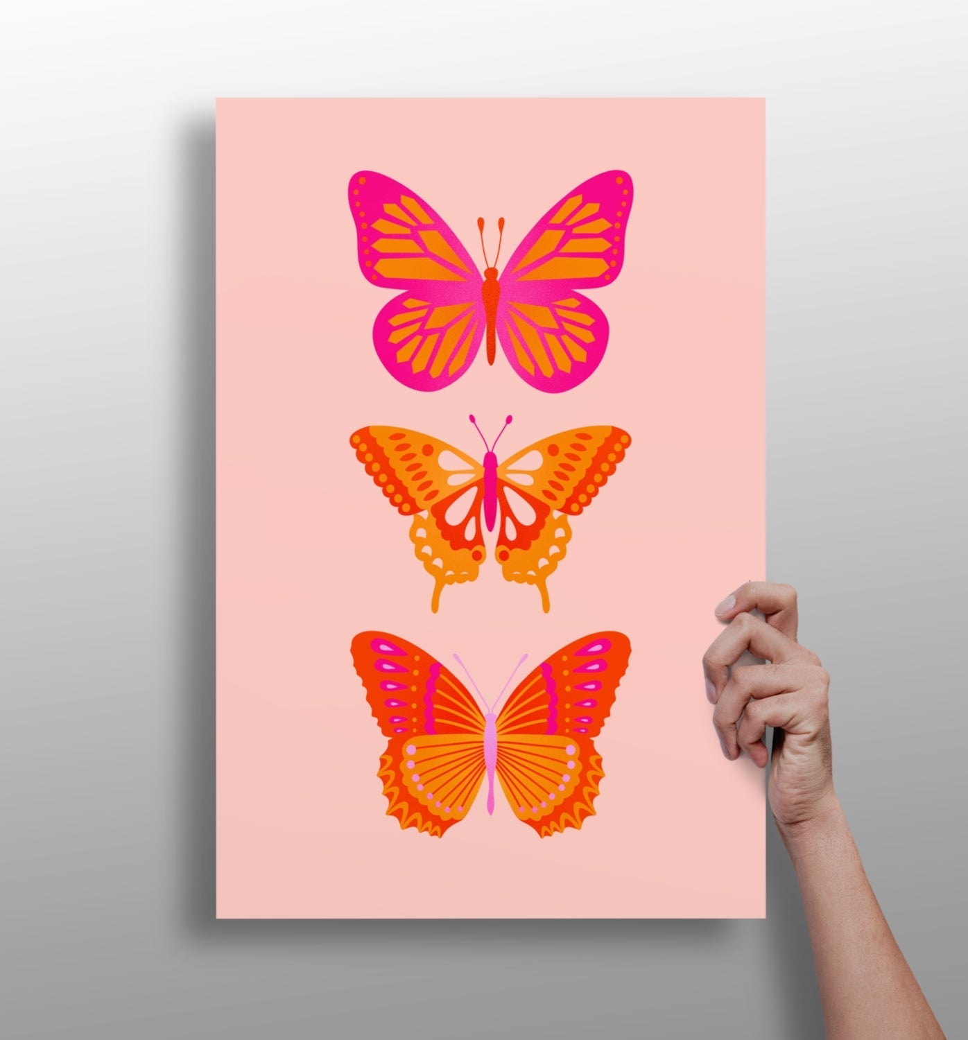 Butterflies metal wall art aluminum print