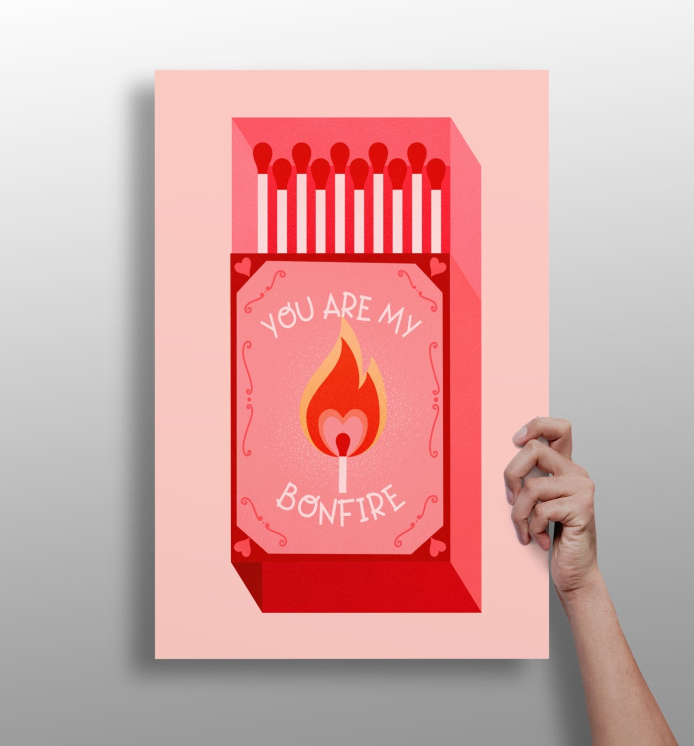 Matches metal wall art print