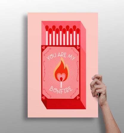 Matches metal wall art print