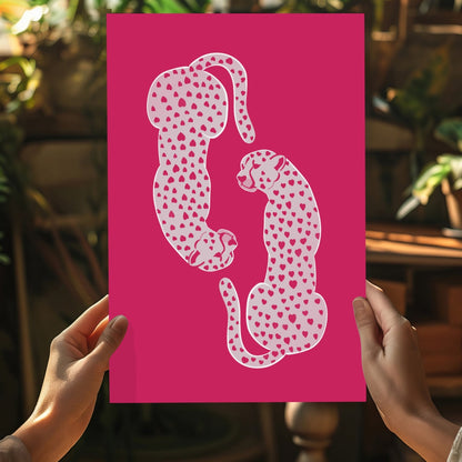 Cheetah Couple Metal Wall Art