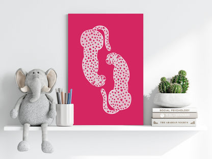 Cheetah Couple Metal Wall Art