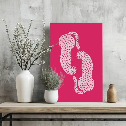 Cheetah Couple Metal Wall Art