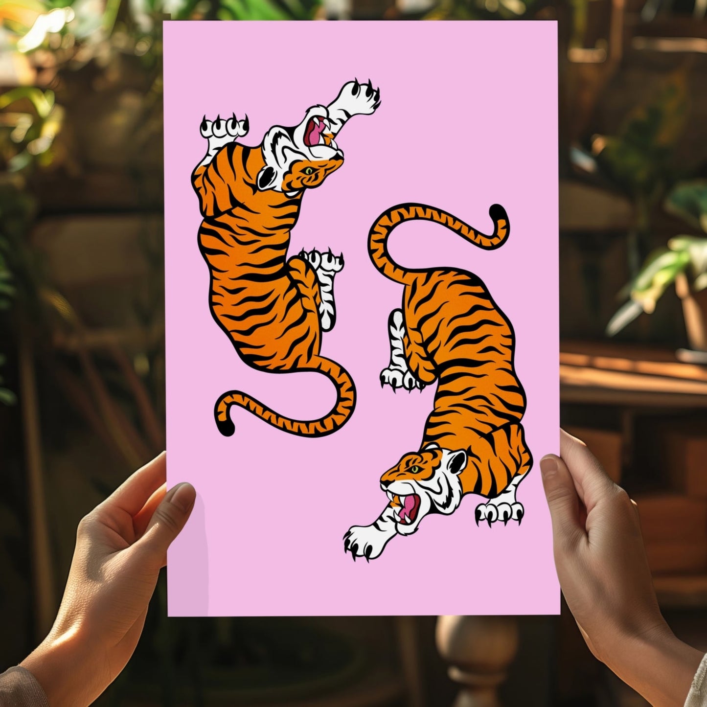 Tiger Couple Metal Wall Art