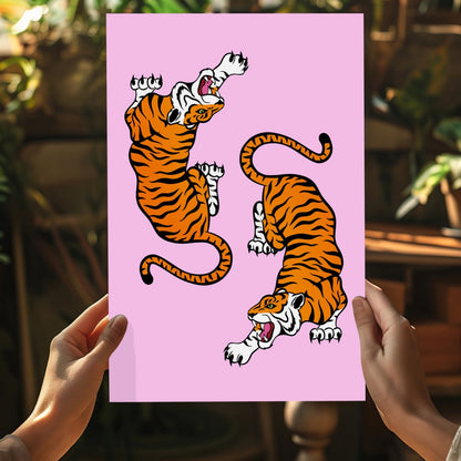Tiger Couple Metal Wall Art