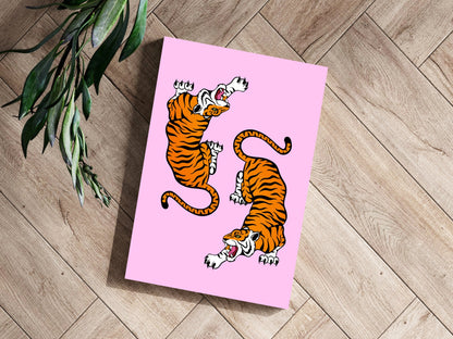 Tiger Couple Metal Wall Art