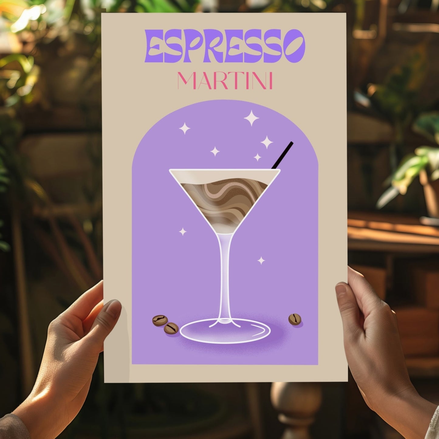 Espresso Martini Metal Wall Art