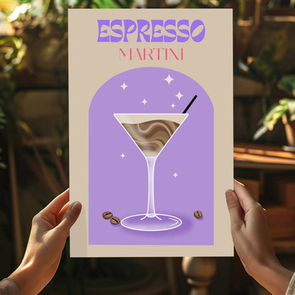 Espresso Martini Metal Wall Art