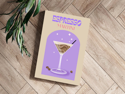 Espresso Martini Metal Wall Art