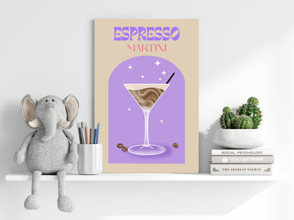 Espresso Martini Metal Wall Art