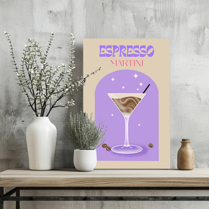 Espresso Martini Metal Wall Art
